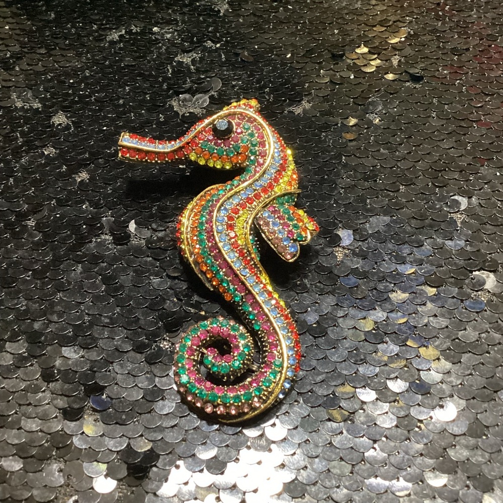 Colorful Seahorse Brooch - Picture 1 of 6